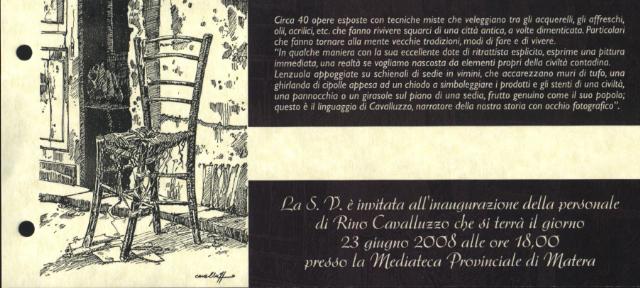 Mostra personale di Rino Cavalluzzo
