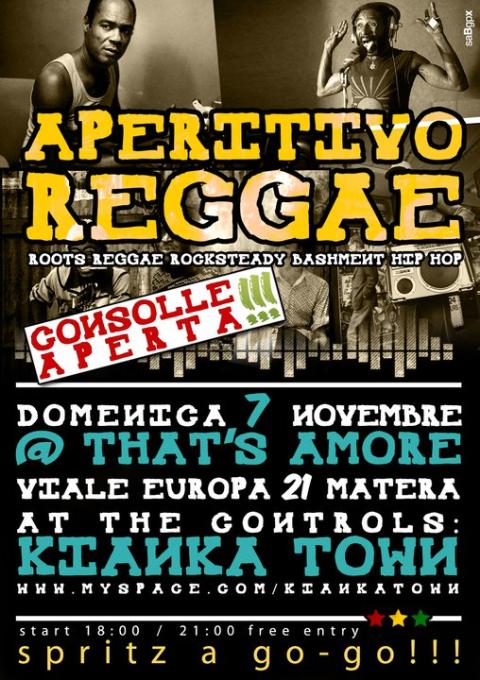 Aperitivo Reggae 7 novembre 2010