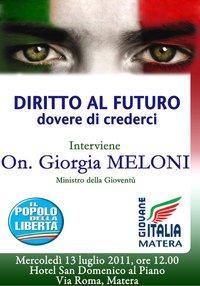 Incontro con il Ministro Giorgia Meloni - Matera