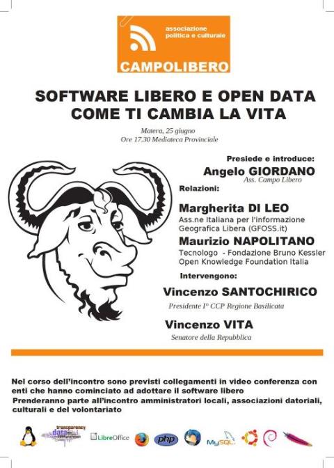 Software Libero ed Open Data: come ti cambiano la Vita - 25 giugno 2012