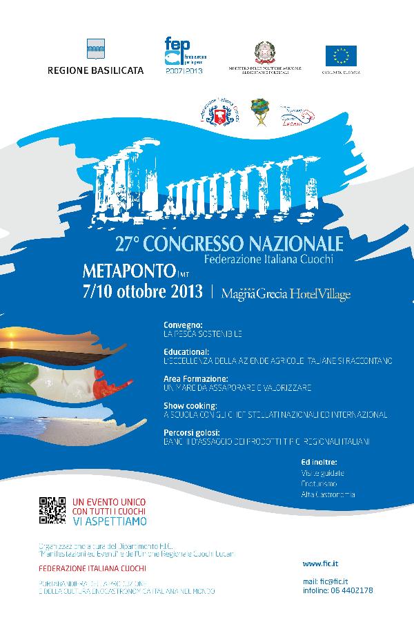 27  Congresso Nazionale della Federazione Italiana Cuochi 2013