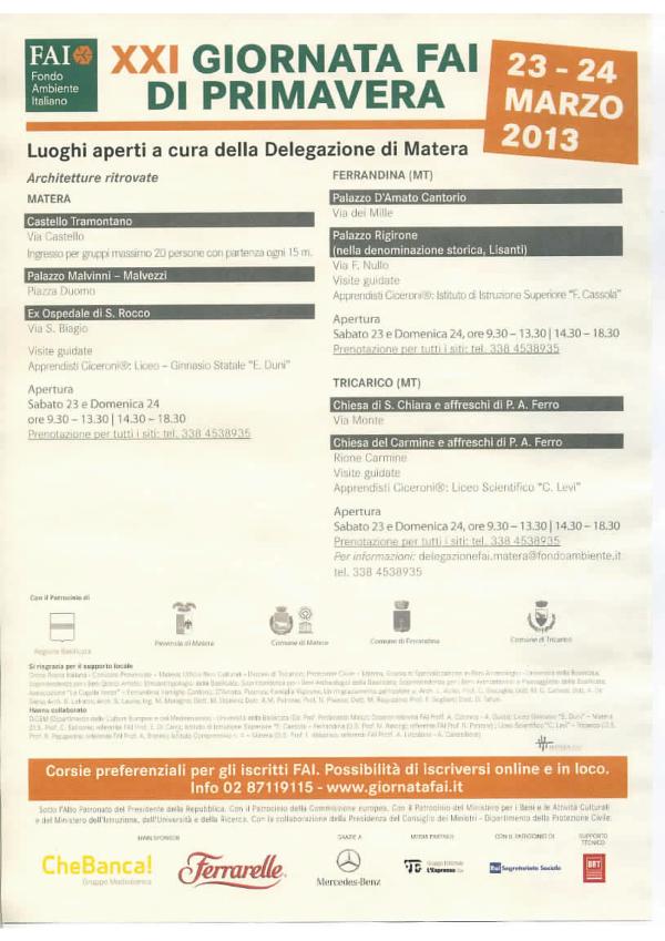 GIORNATA FAI DI PRIMAVERA 2013