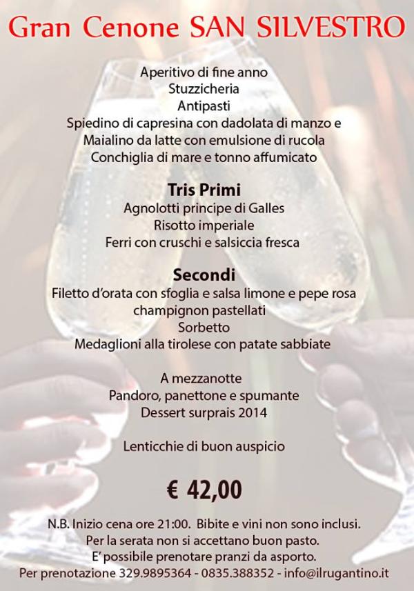 Gran Cenone di San Silvestro al Ristorante Il Rugantino 