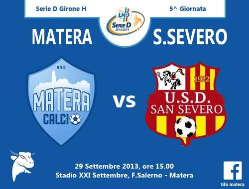 Matera vs San Severo - 29 settembre 2013 (grafica di Tifomatera)