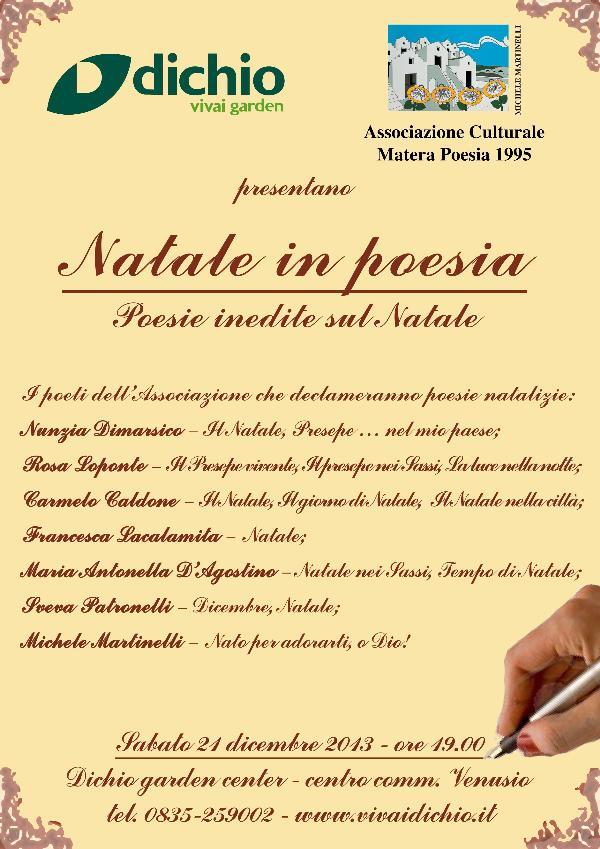 Poesie Sul Natale.Natale In Poesia Evento Culturale Matera