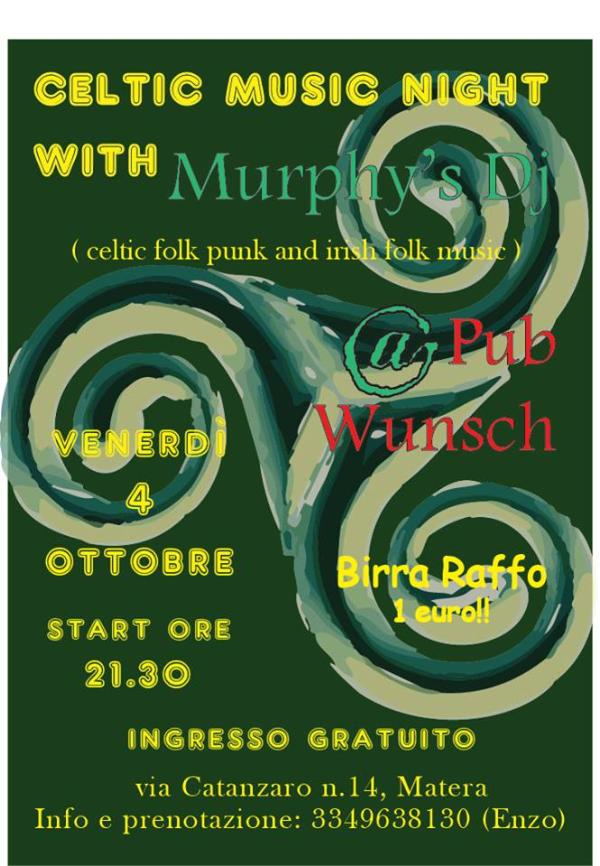 Serata celtic irish folk punk 