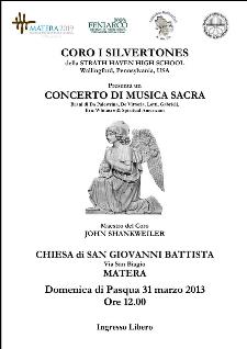 CONCERTO DI MUSICA SACRA - 31 marzo 2013 - Matera