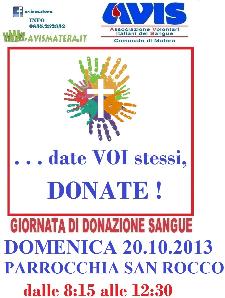 Giornata di donazione di sangue  - Matera
