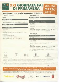 GIORNATA FAI DI PRIMAVERA 2013 - Matera