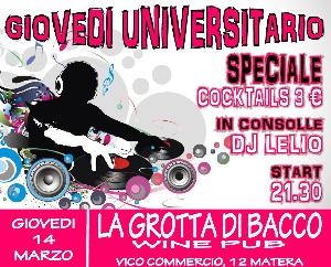 GIOVEDI UNIVERSITARIO  - Matera