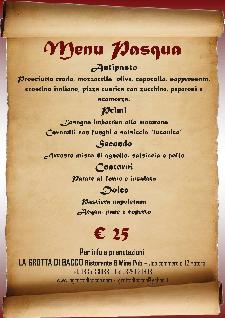 Pranzo di Pasqua 2013 al Ristorante La Grotta di Bacco  - Matera