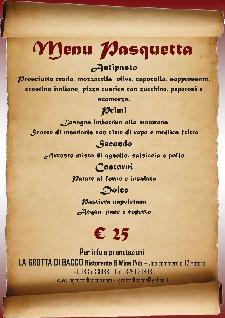 Pranzo di Pasquetta 2013 al Ristorante La Grotta di Bacco  - Matera