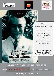 Presentazione di "Il Castello sull'Hudson, Charles Paterno e il sogno americano" - Matera
