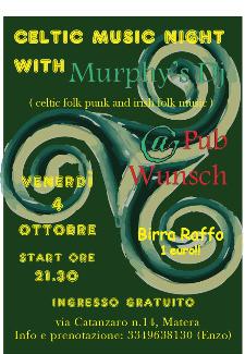 Serata celtic irish folk punk  - Matera