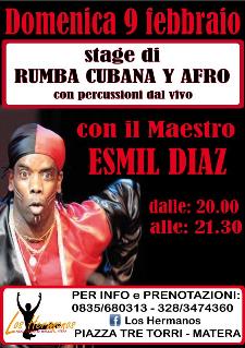 Stage di Rumba Cubana con il Maestro Esmil Diaz - 9 Febbraio 2014 - Matera