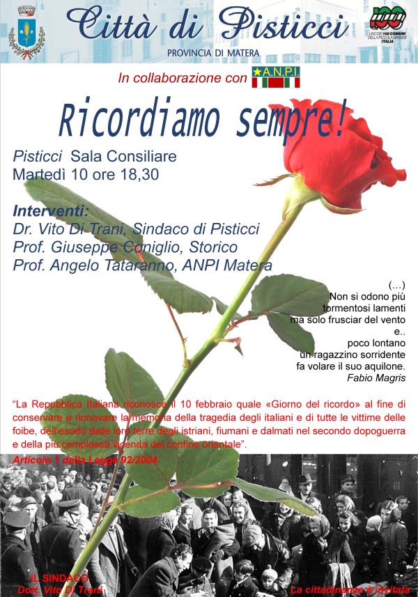 Il Giorno del Ricordo - 10 Febbraio 2015