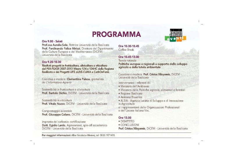 Innovazione per un´agricoltura sostenibile