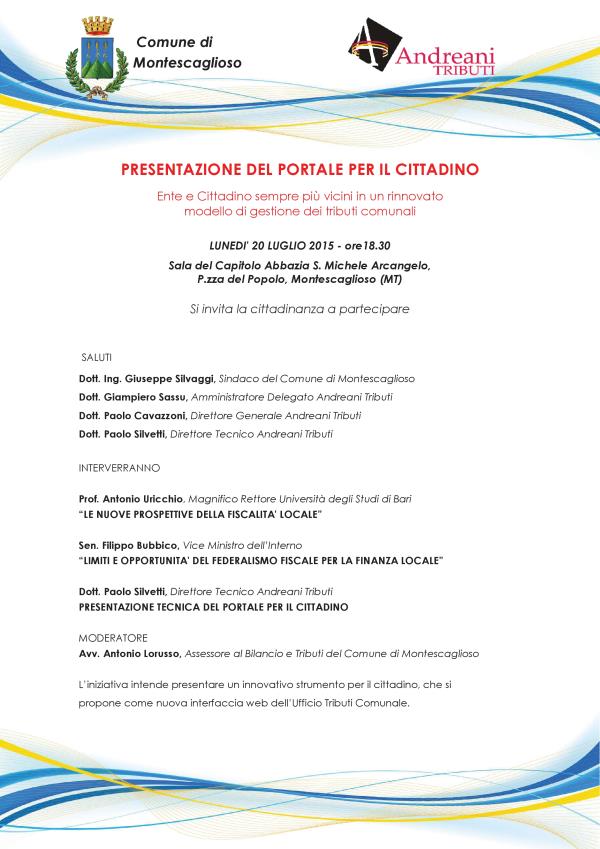 Portale per il cittadino - 20 Luglio 2015