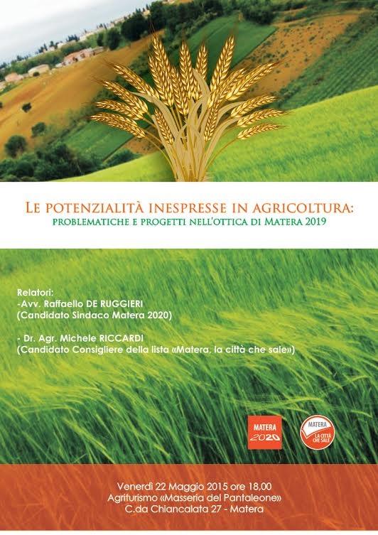 Potenzialit inespresse in agricoltura - 22 Maggio 2015