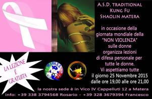 Giornata mondiale della "NON VIOLENZA" - Matera