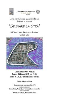 Segnare la Citt - 23 Maggio 2015 - Matera