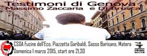 Testimoni di Genova - 1 Marzo 2015 - Matera
