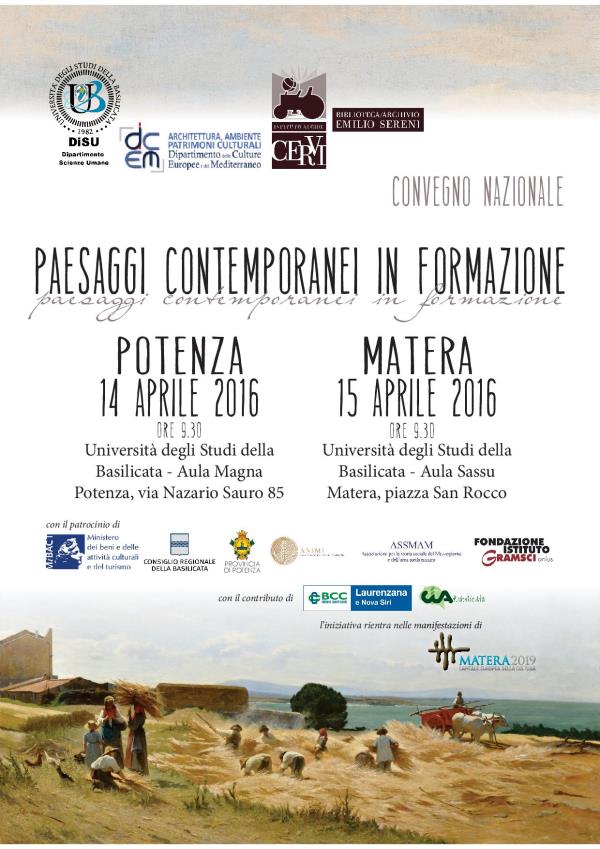 Paesaggi contemporanei in formazione  - 15 Aprile 2016