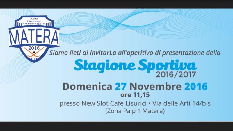 Stagione sportiva Hockey Pattinaggio Matera 2016/2017