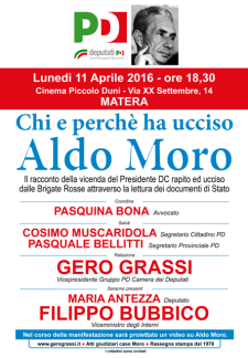 Chi e perch ha ucciso Aldo Moro - 11 Aprile 2016 - Matera