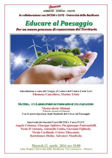 EDUCARE AL PAESAGGIO - 12 Aprile 2016 - Matera