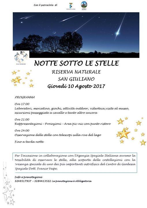 Notte sotto le stelle  - 10 Agosto 2017