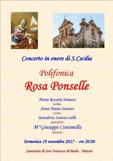 Festa di Santa Cecilia - Patrona dei musicisti - dal 19 al 22 novembre 2017 - Matera