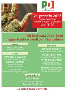 PSR Basilicata 2014-2020 opportunit e bandi per lagricoltura - 21 gennaio 2017 - Matera