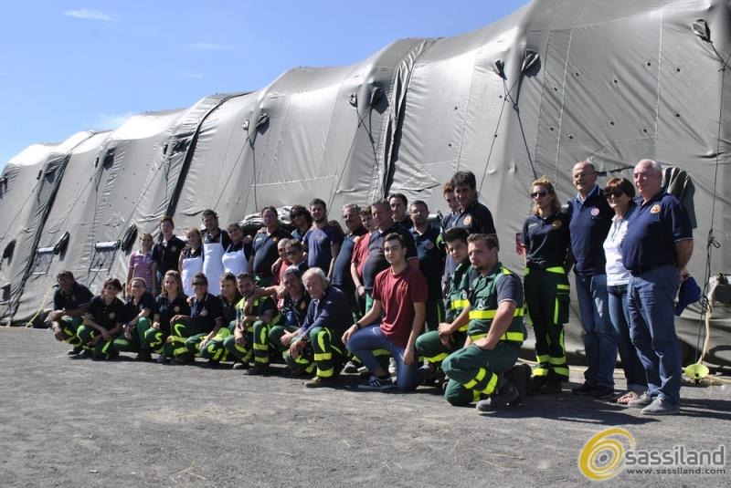 Campo allestito per il corso "Gestire la grande emergenza"