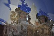 La foto vuole rappresentare la voglia di tutti i materani di rivedere riaperta al culto la Cattedrale e porre fine alla migrazione della Madonna.