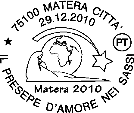 L´effigie dello speciale annullo disponibile mercoled 29 dicembre 2010