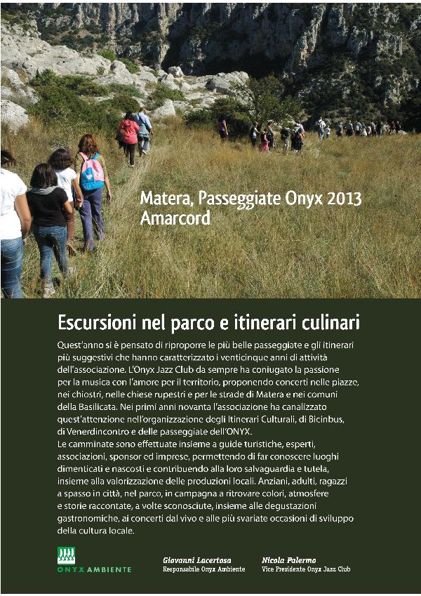 Calendario delle attivit dell´Onyx Jazz Club