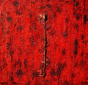 Combustioni -  n. 29   cm 100 x 100 tecnica mista su tavola, opera di Irene Albano
