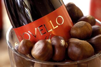 Vino Novello e castagne