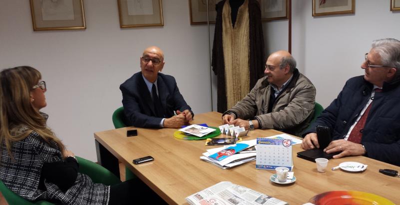 Incontro con i rappresentanti delle organizzazioni sindacali Manuela Taratufolo, Cgil, Giuseppe Amatulli, Cisl e Franco Coppola, Uil - 28 febbraio 2015