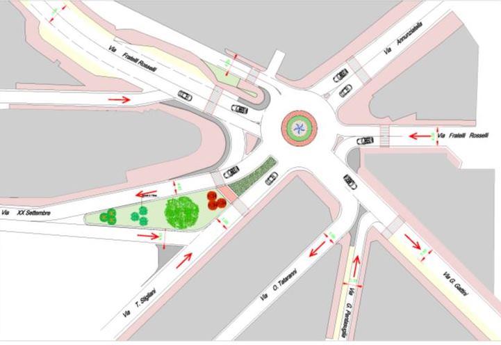 Progetto rotatoria fra via Annunziatella e via Rosselli a Matera