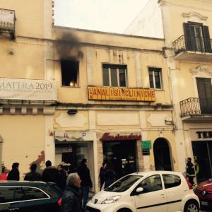 Incendio in via Del Corso - Matera - 23 gennaio 2015