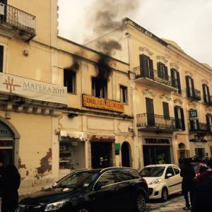 Incendio in via Del Corso - Matera - 23 gennaio 2015